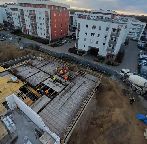 Budowa osiedla Naramowice Błażeja 9, listopad 2022